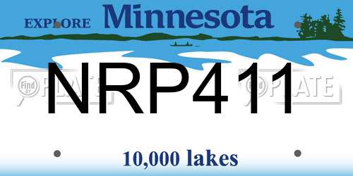 NRP411 Minnesota License Plate