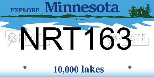 NRT163 Minnesota License Plate