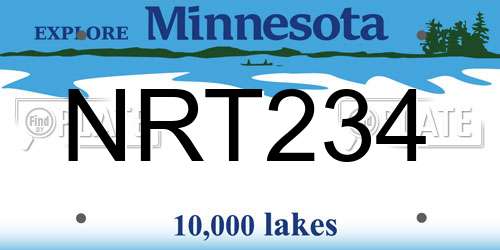 NRT234 Minnesota License Plate