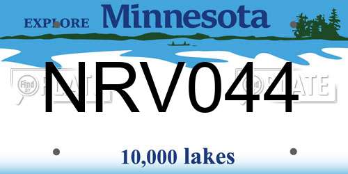 NRV044 Minnesota License Plate