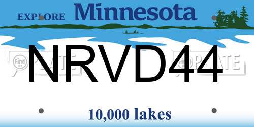 NRVD44 Minnesota License Plate