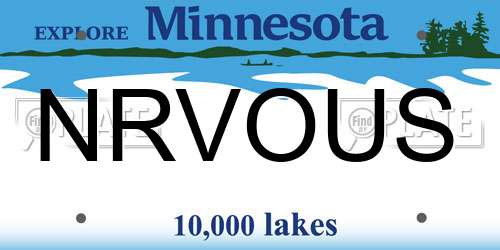 NRVOUS Minnesota License Plate