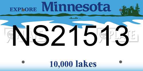NS21513 Minnesota License Plate
