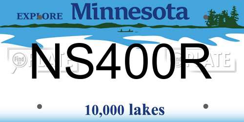 NS400R Minnesota License Plate