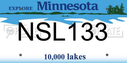 NSL133 Minnesota License Plate