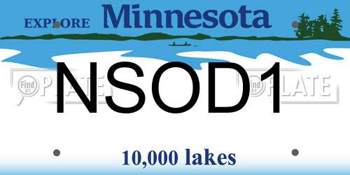 NSOD1 Minnesota License Plate