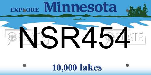 NSR454 Minnesota License Plate