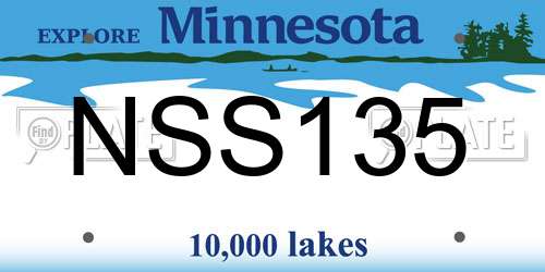NSS135 Minnesota License Plate