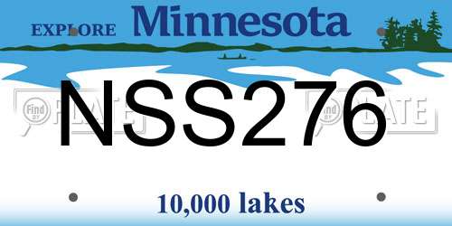 NSS276 Minnesota License Plate