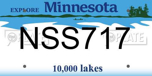 NSS717 Minnesota License Plate