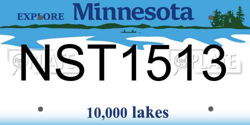 NST1513 Minnesota License Plate