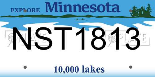 NST1813 Minnesota License Plate
