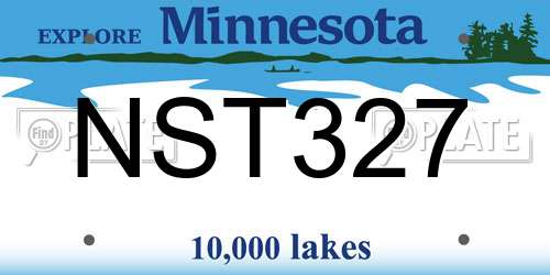 NST327 Minnesota License Plate