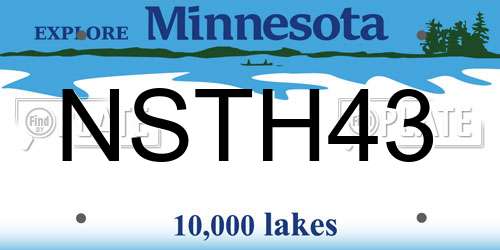 NSTH43 Minnesota License Plate