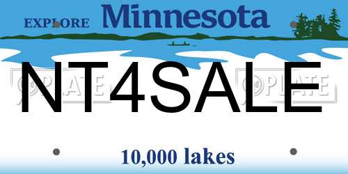 NT4SALE Minnesota License Plate