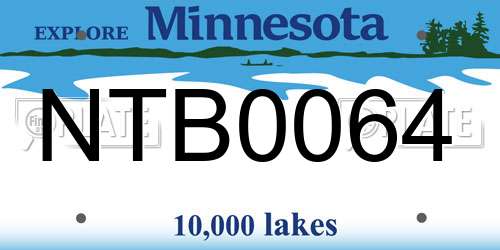 NTB0064 Minnesota License Plate