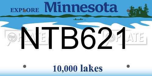 NTB621 Minnesota License Plate