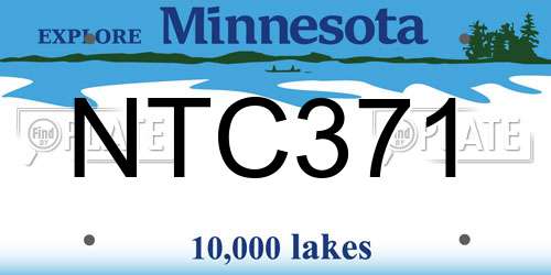 NTC371 Minnesota License Plate