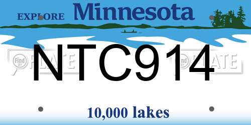 NTC914 Minnesota License Plate