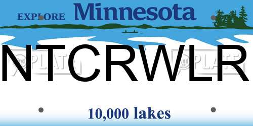 NTCRWLR Minnesota License Plate