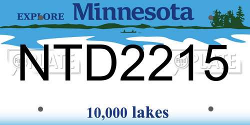 NTD2215 Minnesota License Plate