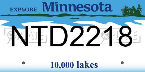 NTD2218 Minnesota License Plate