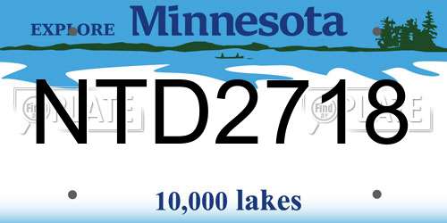 NTD2718 Minnesota License Plate
