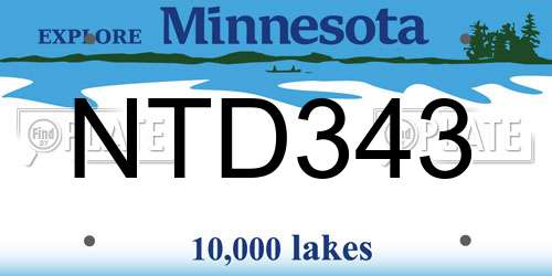 NTD343 Minnesota License Plate