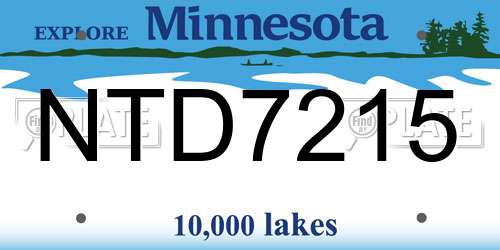 NTD7215 Minnesota License Plate