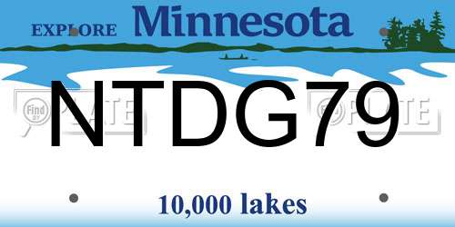 NTDG79 Minnesota License Plate