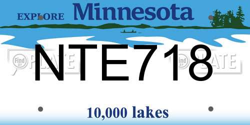 NTE718 Minnesota License Plate