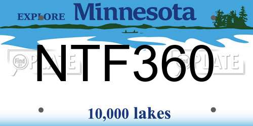 NTF360 Minnesota License Plate