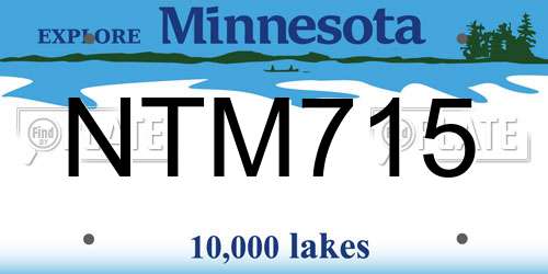NTM715 Minnesota License Plate
