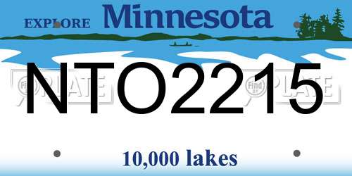 NTO2215 Minnesota License Plate