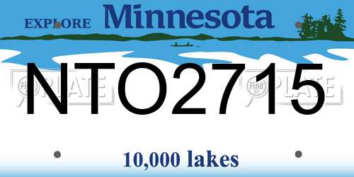 NTO2715 Minnesota License Plate