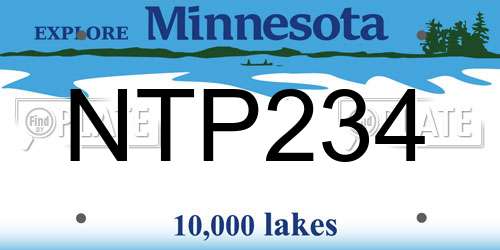 NTP234 Minnesota License Plate