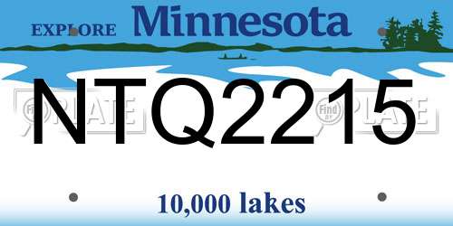 NTQ2215 Minnesota License Plate