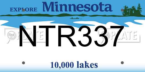 NTR337 Minnesota License Plate