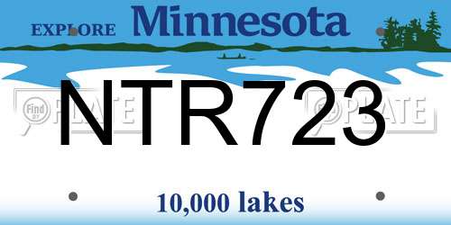 NTR723 Minnesota License Plate