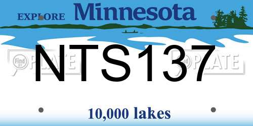 NTS137 Minnesota License Plate