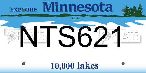 NTS621 Minnesota License Plate