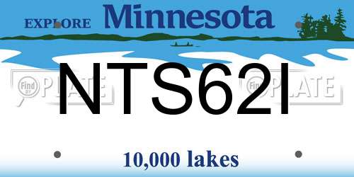 NTS62I Minnesota License Plate