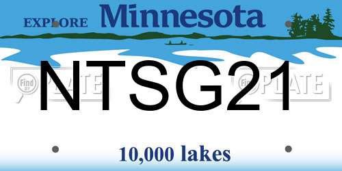 NTSG21 Minnesota License Plate