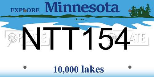NTT154 Minnesota License Plate