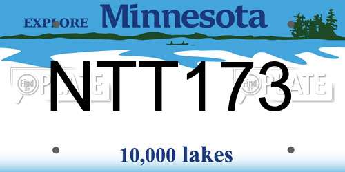 NTT173 Minnesota License Plate