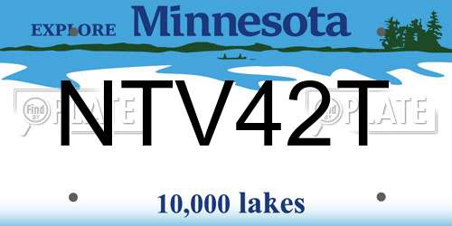 NTV42T Minnesota License Plate