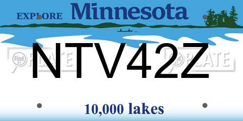 NTV42Z Minnesota License Plate