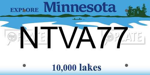 NTVA77 Minnesota License Plate