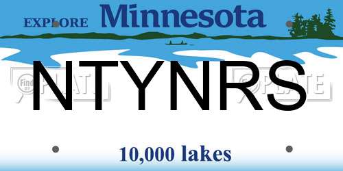 NTYNRS Minnesota License Plate