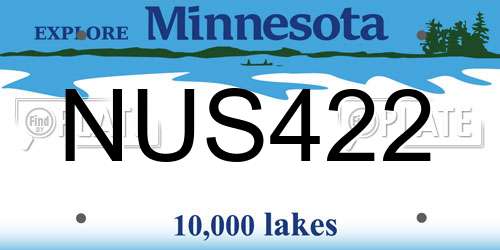 NUS422 Minnesota License Plate